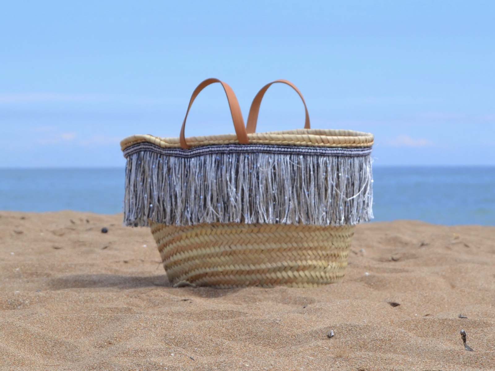 capazo de playa boho chic loles by loles