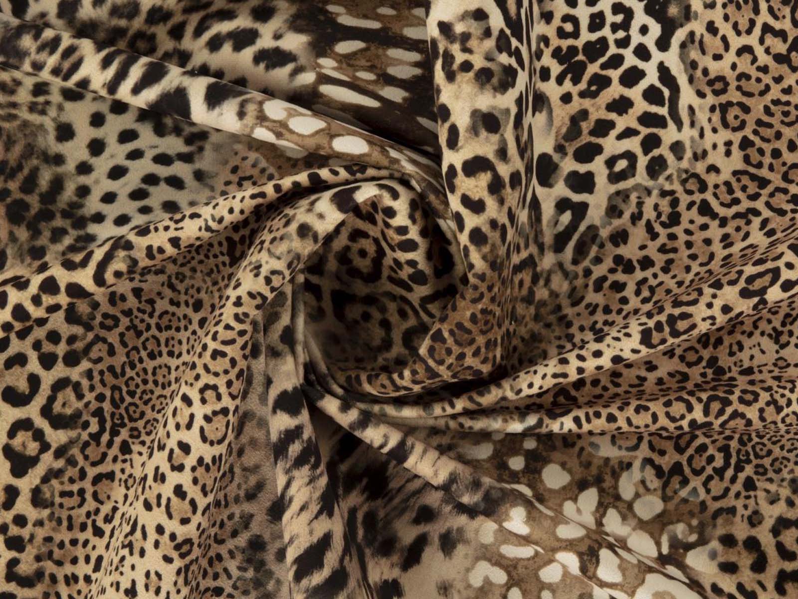 Tejido felino animal print marron 1
